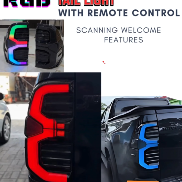 Toyota Hilux RGB Tail Lights with Remote Control (Scanning Welcome Feature)