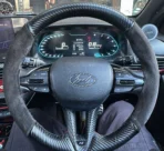 Carbon Fiber + Alcantara Steering Wheel Cover | Universal Sporty Grip - Image 2