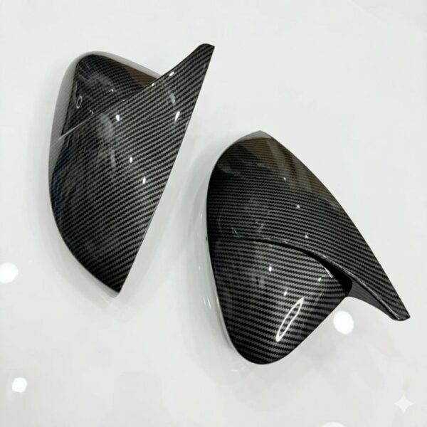 Virtus And Slavia Batman‑Style Mirror Cover | Compatible with VW Taigun / Skoda Kushaq Carbon Fiber