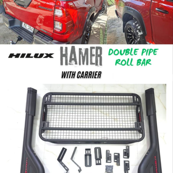 Toyota Hilux HAMER Double Pipe Roll Bar with Carrier