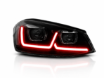 Golf Style Headlights with Red DRL